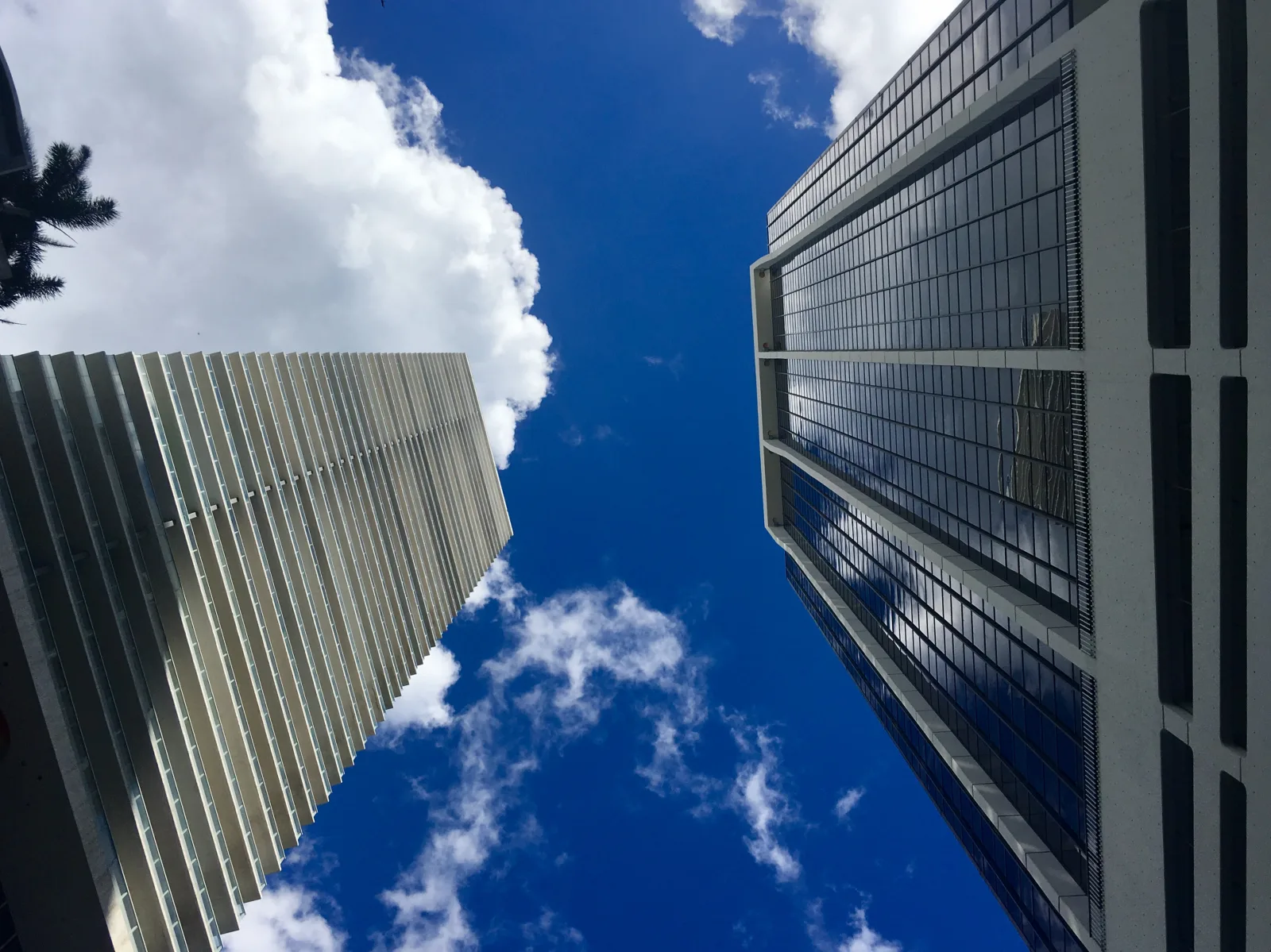 Skyscrapers and blue sky in Miami